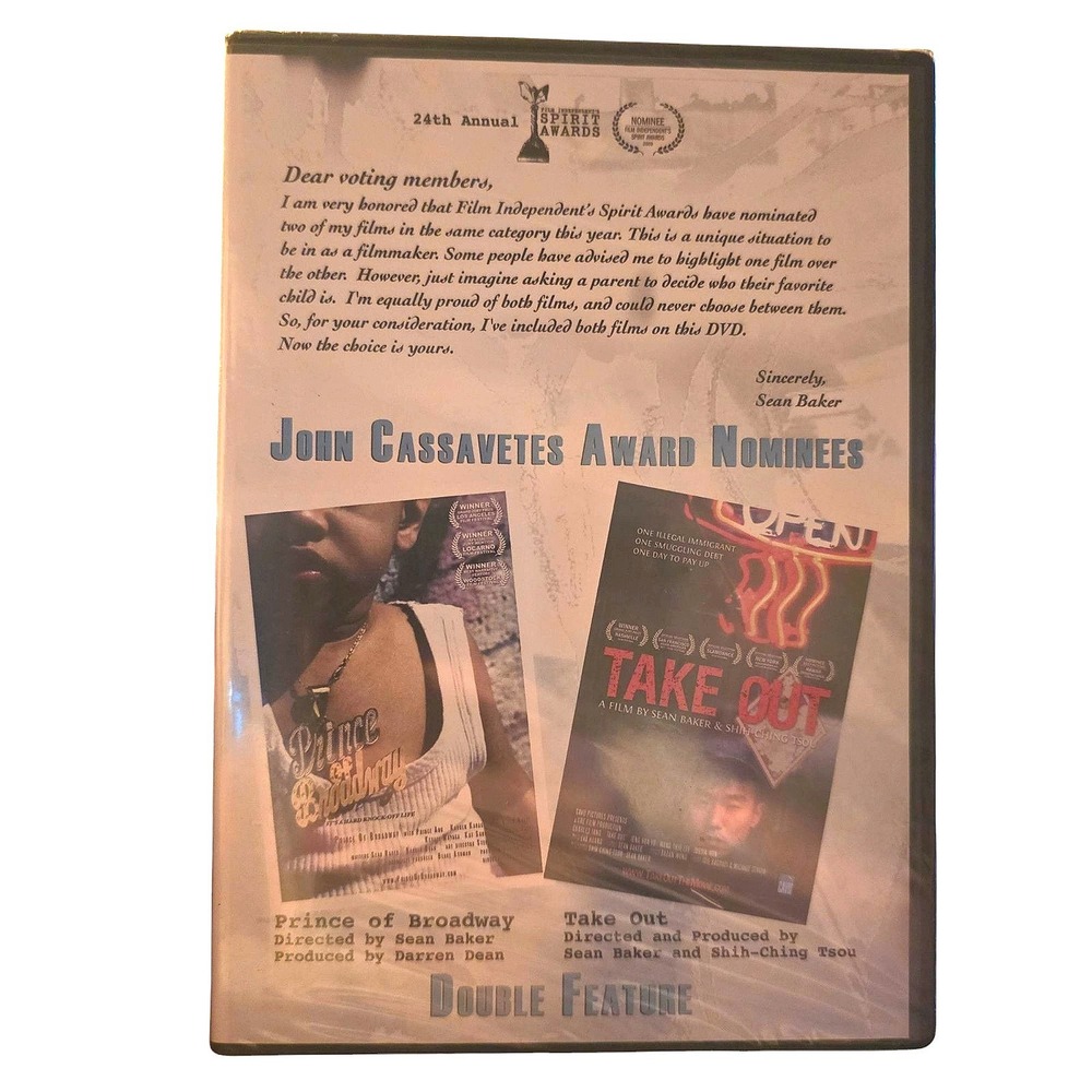 TAKE OUT / PRINCE OF BROADWAY Spirit Awards FYC DVD Set John Cassavetes Nominees